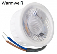 LED Decken Aufbaustrahler Alu wei eckig mit 5W LED Modul 230V warmwei dimmbar