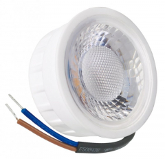 Einbaustrahler mit 5W LED Modul dimmbar Einbauspot 4-eckig chrom schwenkbar 30mm Einbautiefe